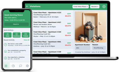 Valet Flow dashboard on a phone and laptop