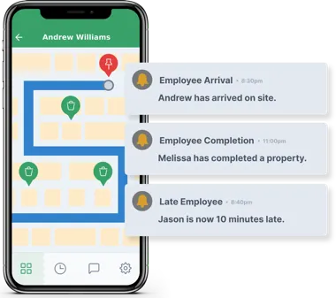 Live tracking demo on mobile